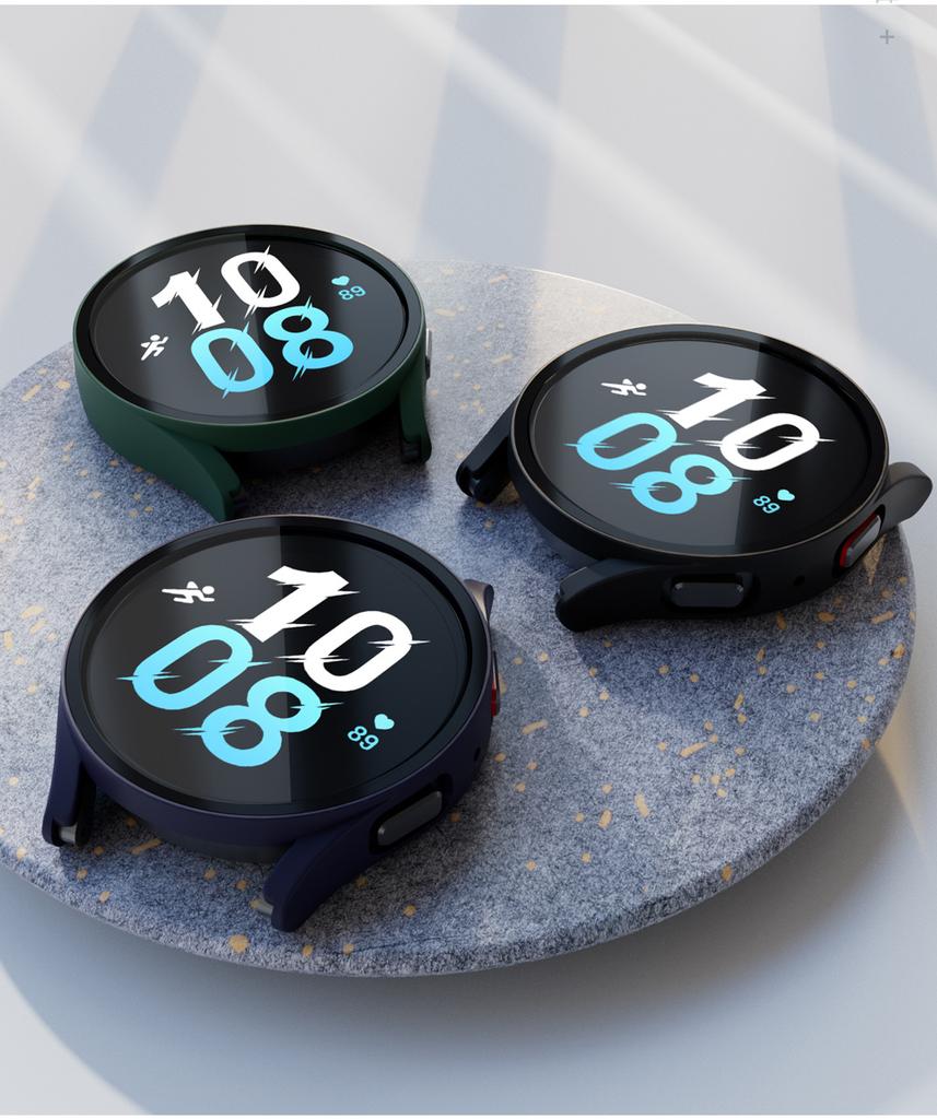 Glass+Case for Samsung Galaxy Watch 6 4 40mm 44mm accessorie PC Bumper Cover All-Around Screen Protector Galaxy watch 5 pro 45mm