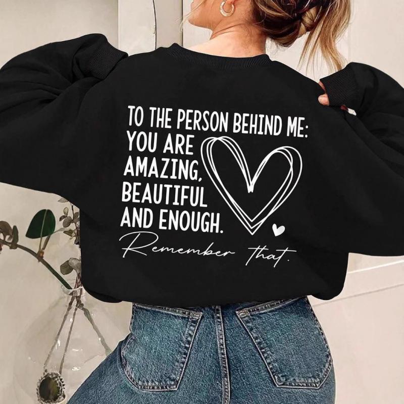 In-Stock Women's Plus Velvet 'You Are Amazingly Beautiful and Enough' Sweatshirt Pullover