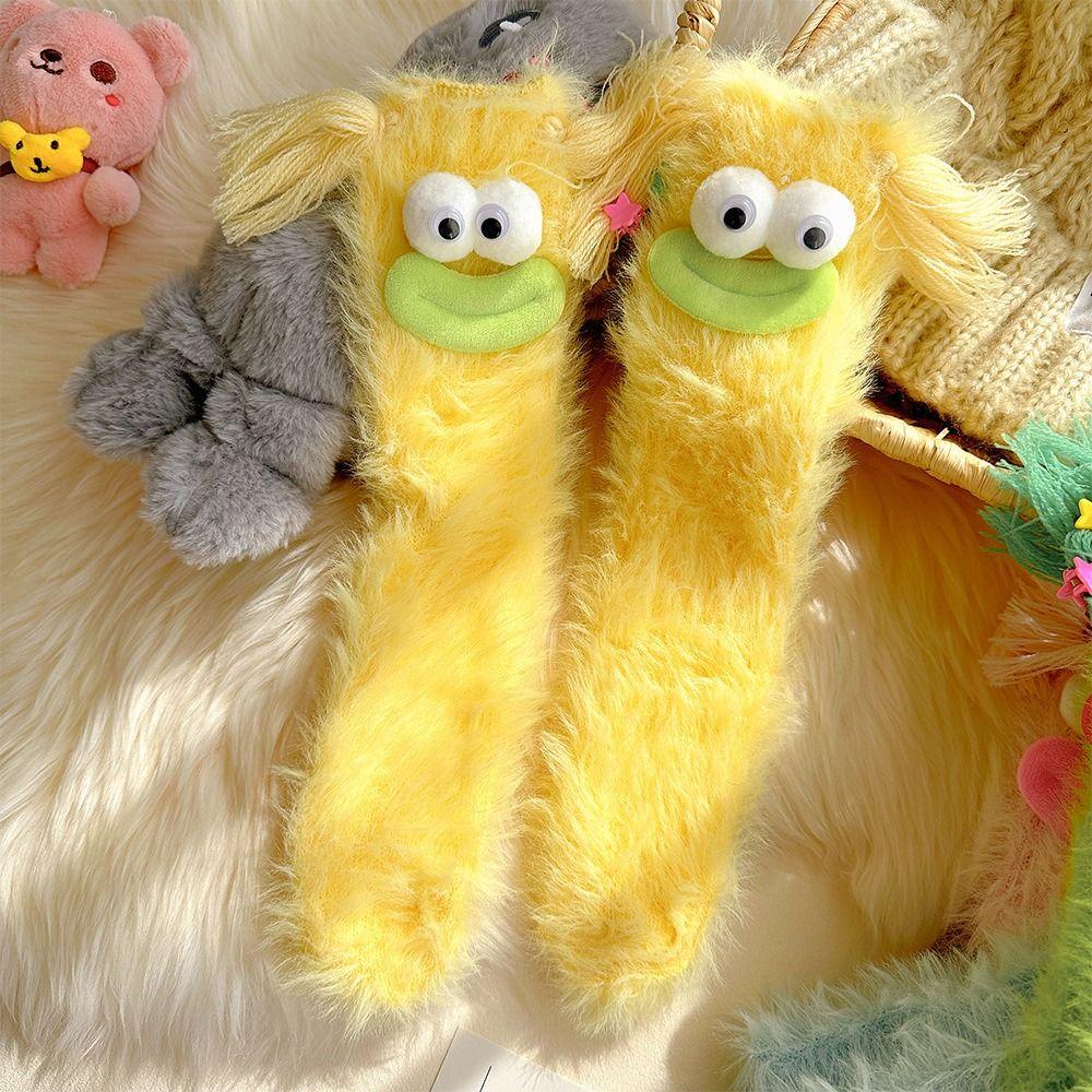 Cartoon Funny Tube Socks Plush Furry Plush Sock Cute Floor Stockings Women  Gifts