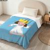 Kleine Prinzessin Print Flannel Blanket, High quality Comfortable for All Seasons, Home Decor, Warmth and Comfort, Perfect for Christmas Gifts