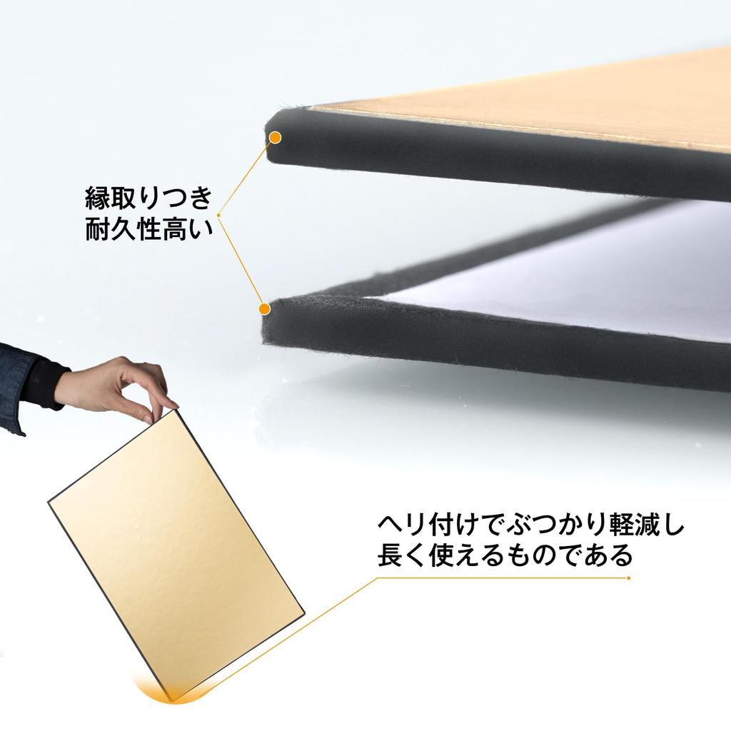 TARION Reflector Board A3 Size 3 Colors White Black Gold Photography Fill Light Foldable Compact