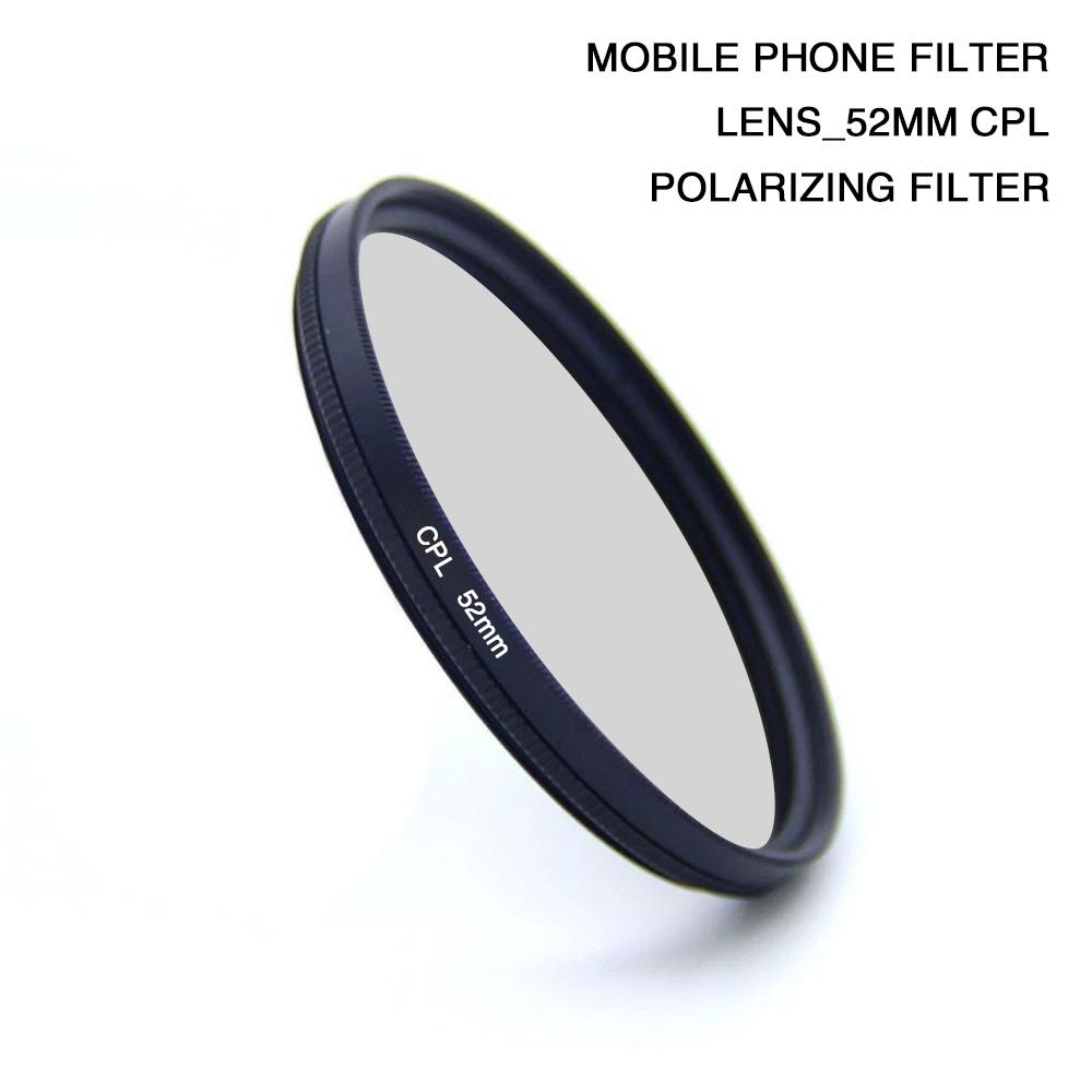 Polarizer Filter 52mm CPL Mobile Phone Lens Filter Camera Lens Clip Camera Accessories Circular For Taking Photos All Smartphone