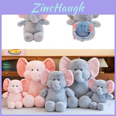 Soft And Cuddly Elephant Plush Pillow In Pink And Gray Ideal For Bedtime Snuggles