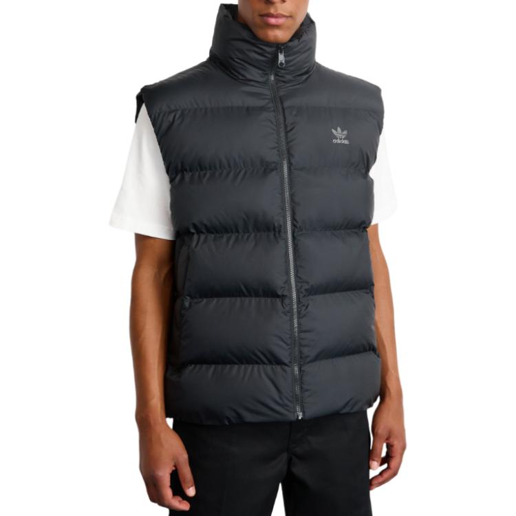 Adidas Originals Logo Stand Collar Loose Vest Men Vests Black IY3399