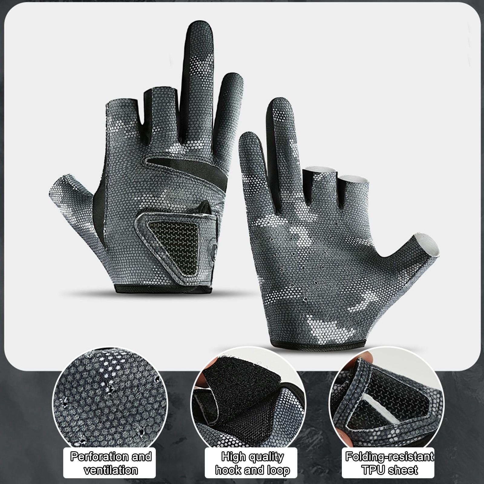 

Специальные перчатки для езды на велосипеде и рыбалки на открытом воздухе Для рыбалки с тремя без прилипания Специальное оборудование для износостойких и нескользящих L-код One Size чёрный