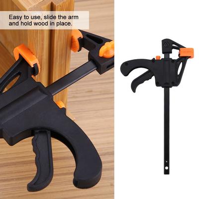 4" Woodworking F Clamp Clip 1Pc Fixed Type Quick Ratchet Release Speed Extruded Nylon Work Bar Kit Spreader Gadgets DIY Portable
