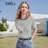 Betu Women's Graphic Striped Color-Block T-shirt