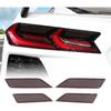 CHEAYAR Car Rear Lamp Smoked Tinted Tail Light Cover Compatible with Corvette C8 Stingray 2020-2023, Lights Cover Reversing Lamp Protection,C8