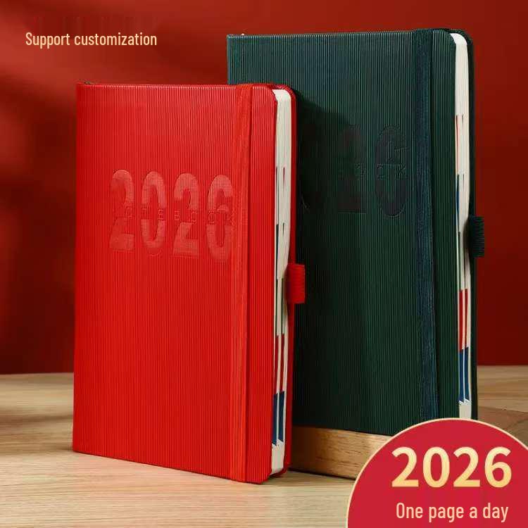 English Diary 2026: A5 Soft Cover Daily Planner & Yearly Calendar Notebook