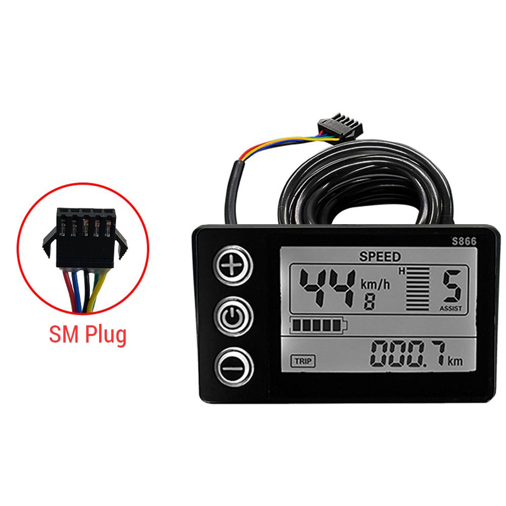 Electric Bike 24V 36V 48V SM Plug LCD Display for E bike Electric Scooter