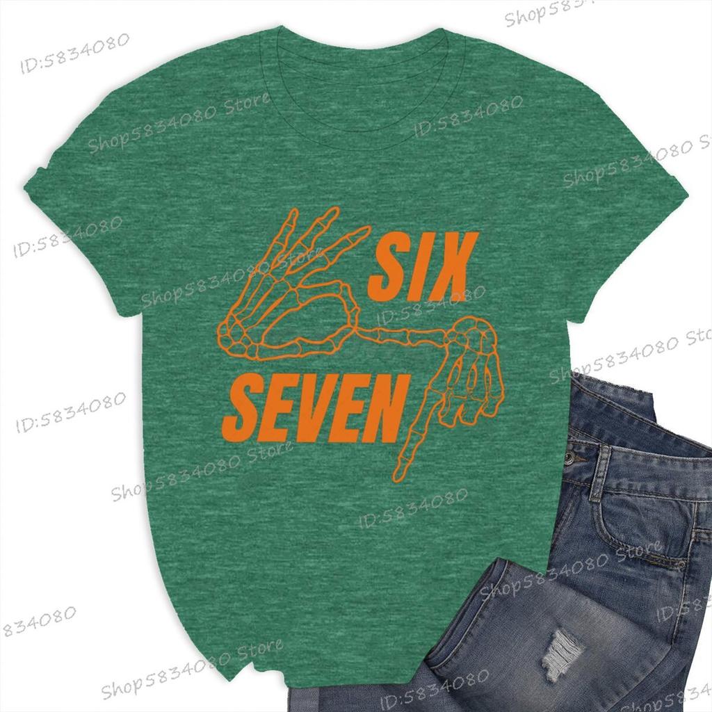 Six Seven Meme Halloween Shirt Funny Gift for Him Her Trend Halloween 6 7 Vintage Tee Unisex Women Internet Humor T Shirt