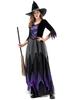 Halloween Witch Costume Vampire Black Purple Magic Dress Cosplay Stage Outfit Gothic Role Play Gown