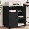 Printer Stand with Wheels Black 60x50x67 Cm