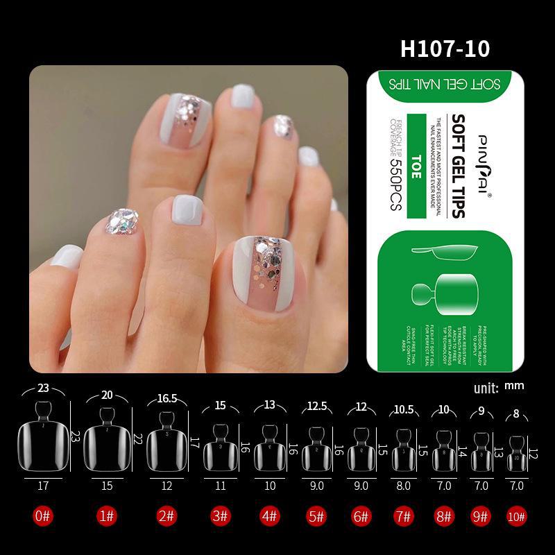 

Frosted Fine Dog White Nail Art Tips - Ultra-thin Seamless False Nail Stickers