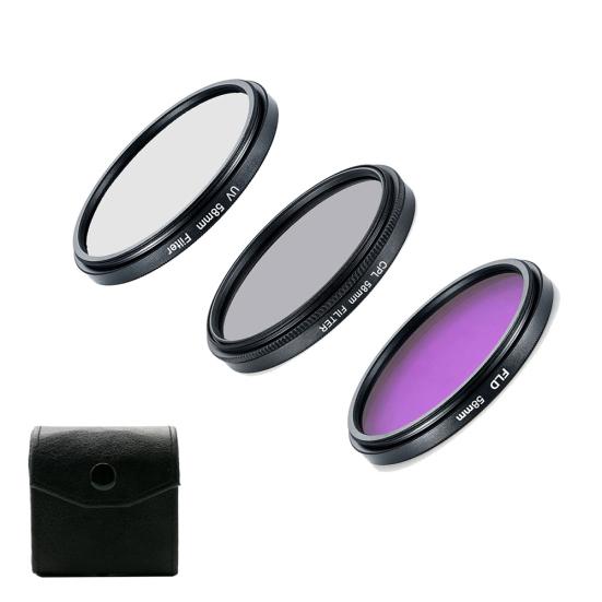 Professional UV CPL Polarizer FLD Photo Photography Filter Kit for SLR Camera