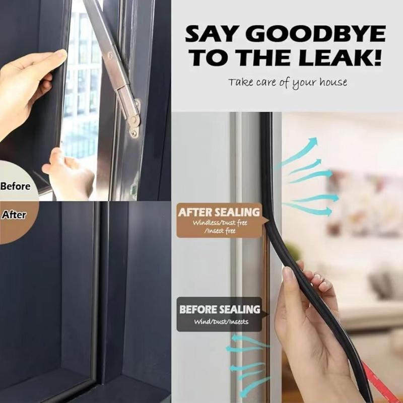 6M Self Adhesive Silicone Weather Stripping Soundproof Door Seal For Draft Proof Windows And Doors