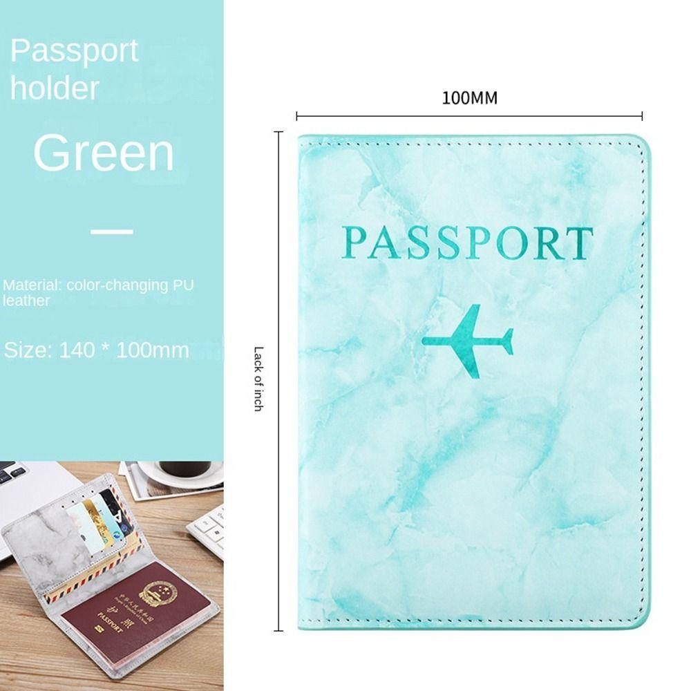 PU Leather Marble Grain PU Card Case Travel Accessories Passport Protective Cover Passport Holder