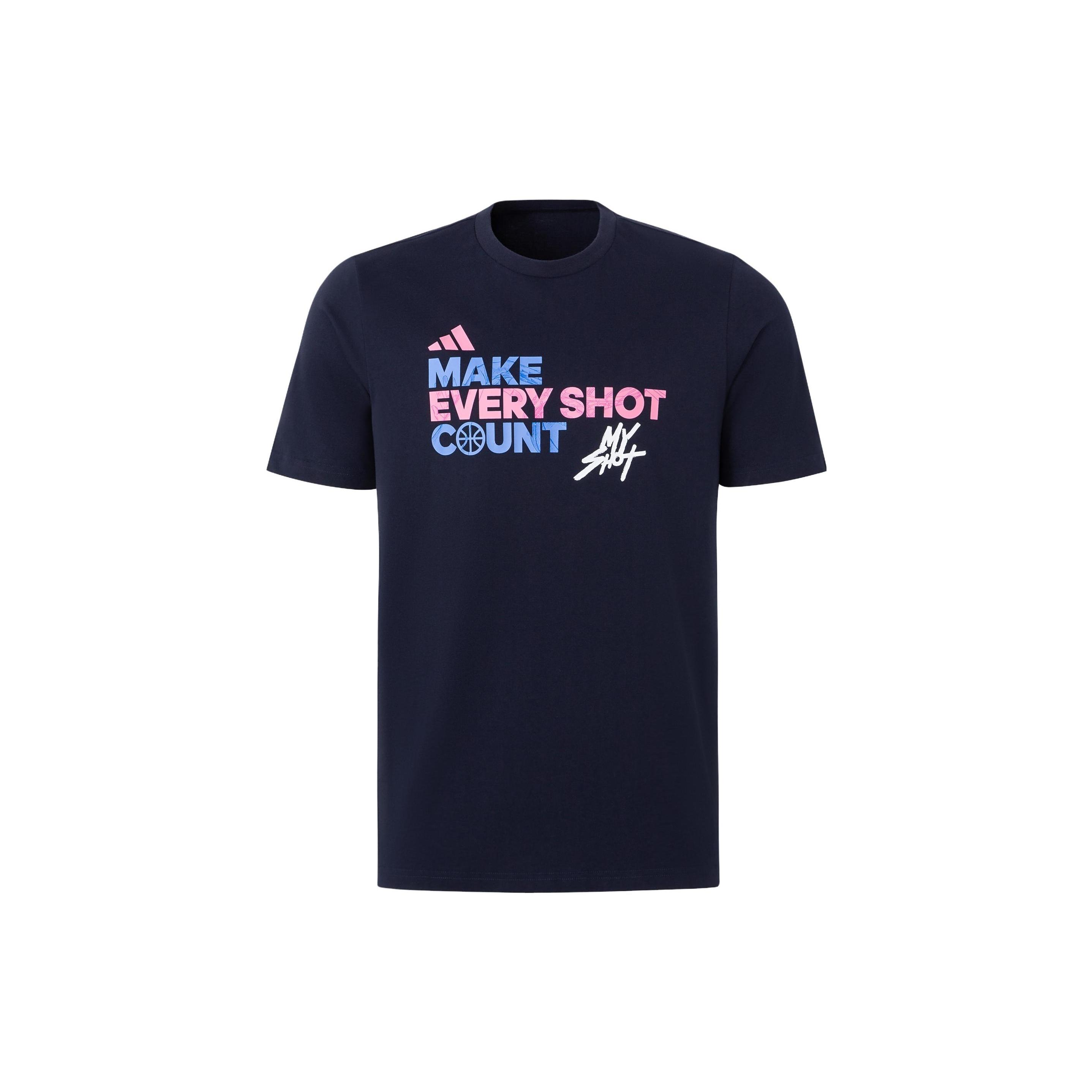 adidas My Shot Verbiage Graphic T-Shirt Legend Ink Men s IN9264 S