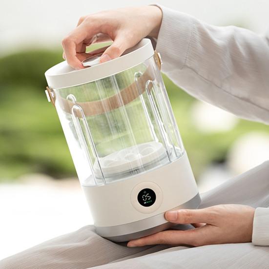 Portable Mini Washing Machine Laundry Cup Compact Travel Washer for Underwear Socks Baby Clothes Rechargeable Type-C Charging Small Washer