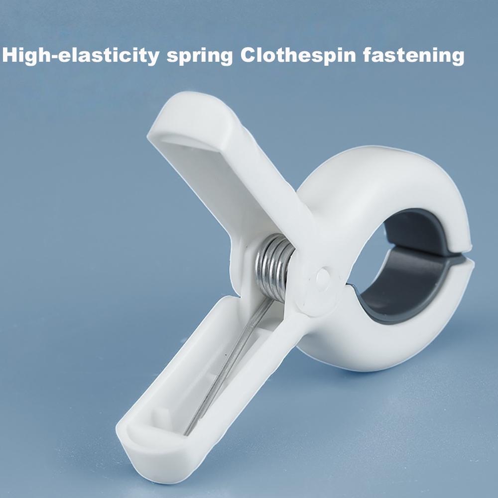 6pcs Beach Towel Clips Plastic Clothes Pins with Strong Anti-Rust Springs Heavy Duty Windproof Laundry Clothespins Fixed Peg