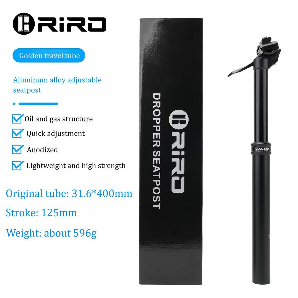 Bike Dropper Seatpost 350mm/400mm MTB Bicycle Saddle Post Adjustable Aluminum Alloy Mountain Road Bike Cycling Chair Tube Part