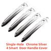 Carbon Car Accessory Door Handle Cover Trim Paste Style 2005 2006 2007 2008 2009 2010 2011 2012 Chrome For Renault Clio MK3