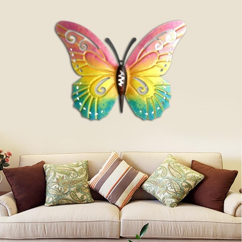62KD Unique Butterfly Sculpture Wall Art for Garden Room with Simple Installation