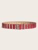 Double Row Retro Belt Iron Buckle Hollow Pattern Stylish Jeans Streetwear Looks