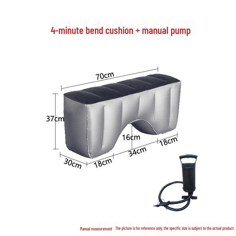 Inflatable Car Bed and Footrest for Rear Seat Use In Sedans and SUVs