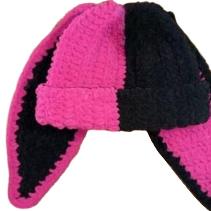 

Girls Rabbit Hat Fun Knitted Ears Hat Cute Rabbit Gifts Warm Cartoon Hat Adult Children Knitted Ears Photo Props