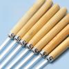ZISIZ Stainless Steel BBQ Skewers with Wooden Handle