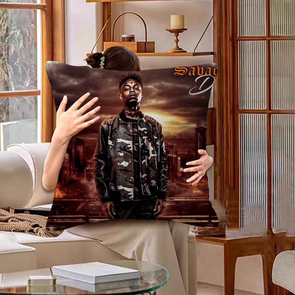 Rapper American Dream 21 S-Savage Pillowcase Toon Gift Cushion Cover Bedroom Home Sofa Chair Seat Decor Pillow Case