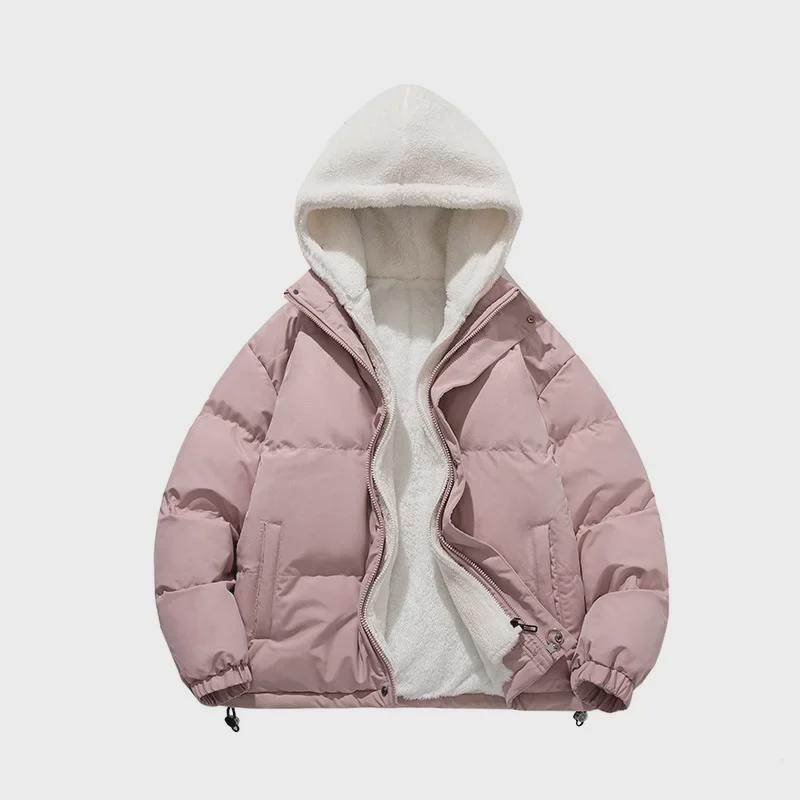 Men's Autumn Winter Cotton-Padded Jacket: Trendy, Velvet-Lined, Loose & Warm