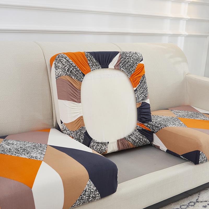 Spandex Stretch Sofa Seat Cushion Cover Chair Cover Pets Kids Furniture Protector Washable Removable Slipcover 1/2/3/4 Seat