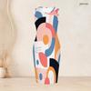 Women Plus Size Two Piece Set Printed Sleeveless Bodycon Dress Long Sleeve Open Cardigan Black Golden