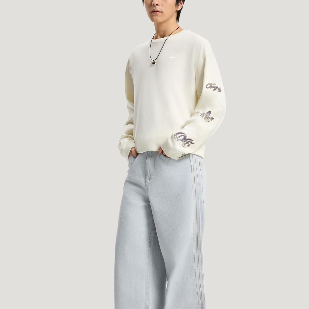 Adidas Originals Graphic Long Sleeve Knit Pullover T-Shirt Men Tops KR5046