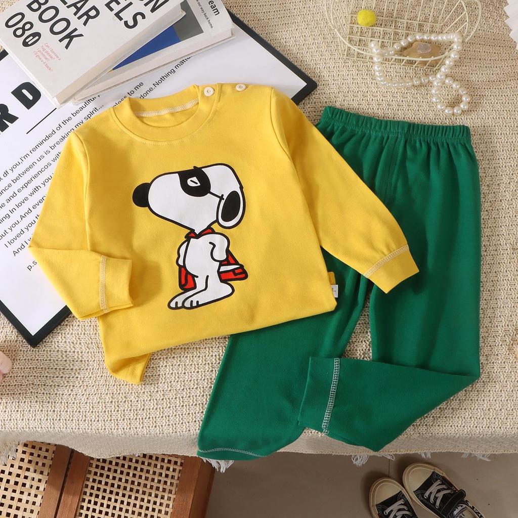 Pure Cotton Kids' Underwear Set: New Autumn Pajamas & Homewear for Boys and Girls