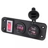 Car Switch Panel with USB 12V Switch Panel with Voltmeter Pre-Wired for Hobbyists