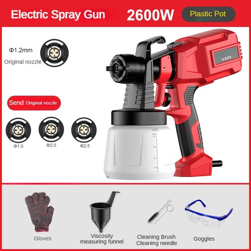 2600W Household Small Rechargeable Paint Sprayer High Power Spray Painting Power Tool Cordless Electric Spray Gun