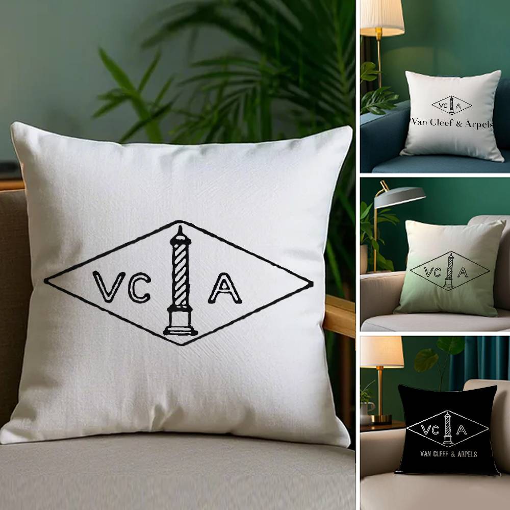 V-Van C-Cellf Arpels Poszewka Pluszowa Tkanina Miękka Dwustronny Nadruk Pokrowiec na Poduszkę na Sofę Poszewki na Poduszki Dekoracyjne