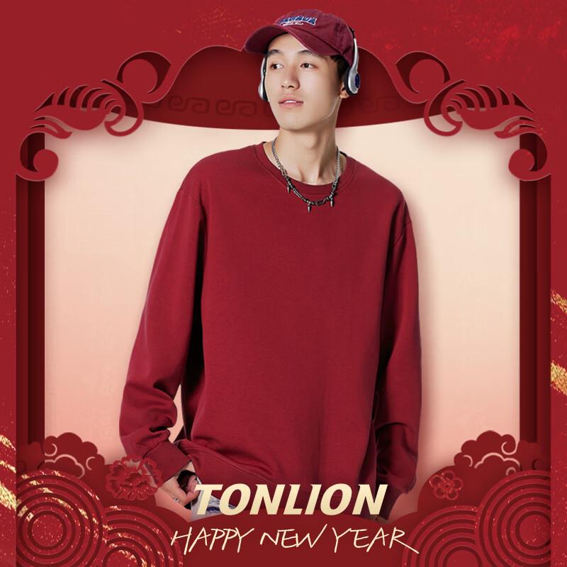TonLion Men's Casual Round Neck Sweatshirt