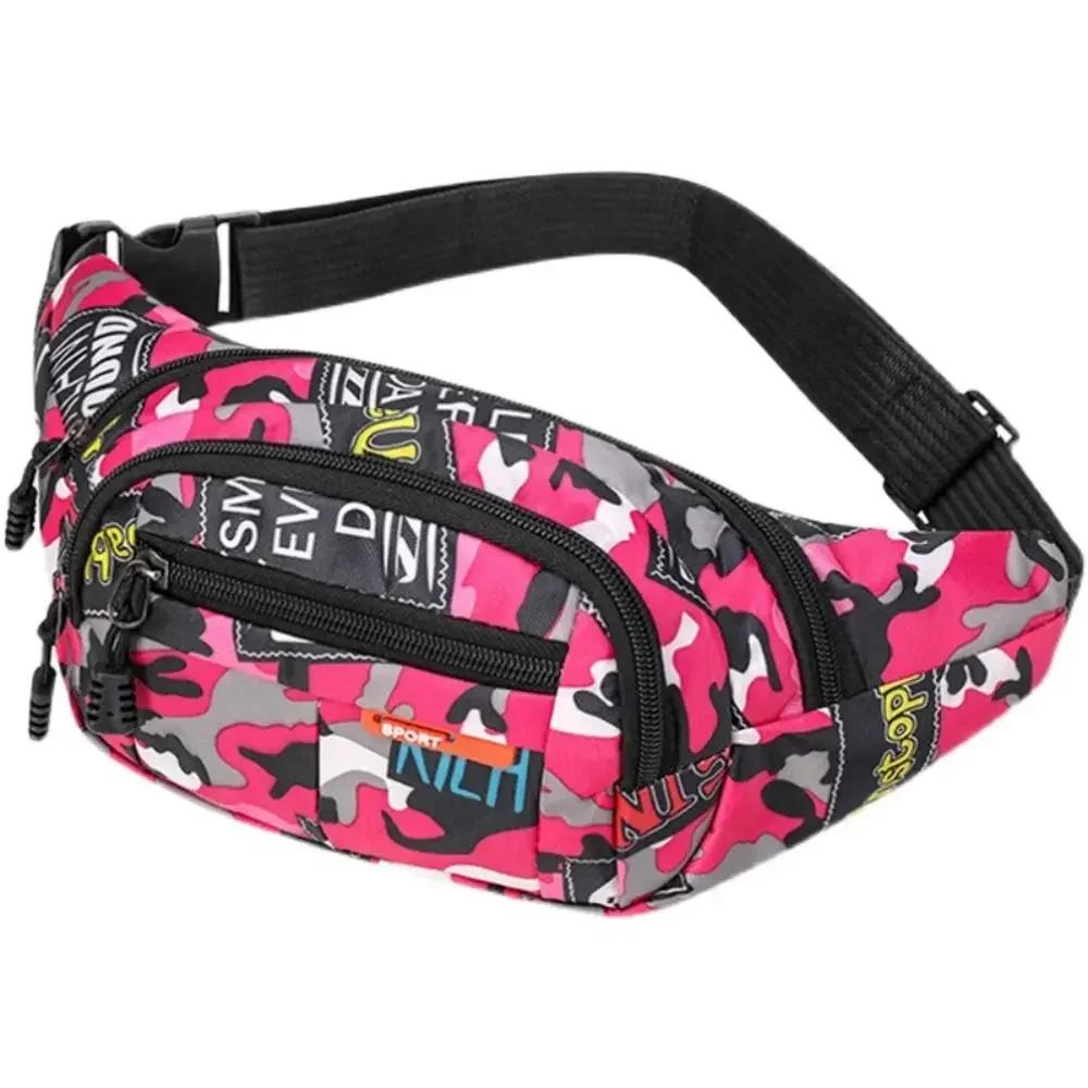 Waterproof Waist Bag Korean- High-capacity Outdoor Sports Fanny Pouch Canvas Child Banana Bag for Girls Kids Bag