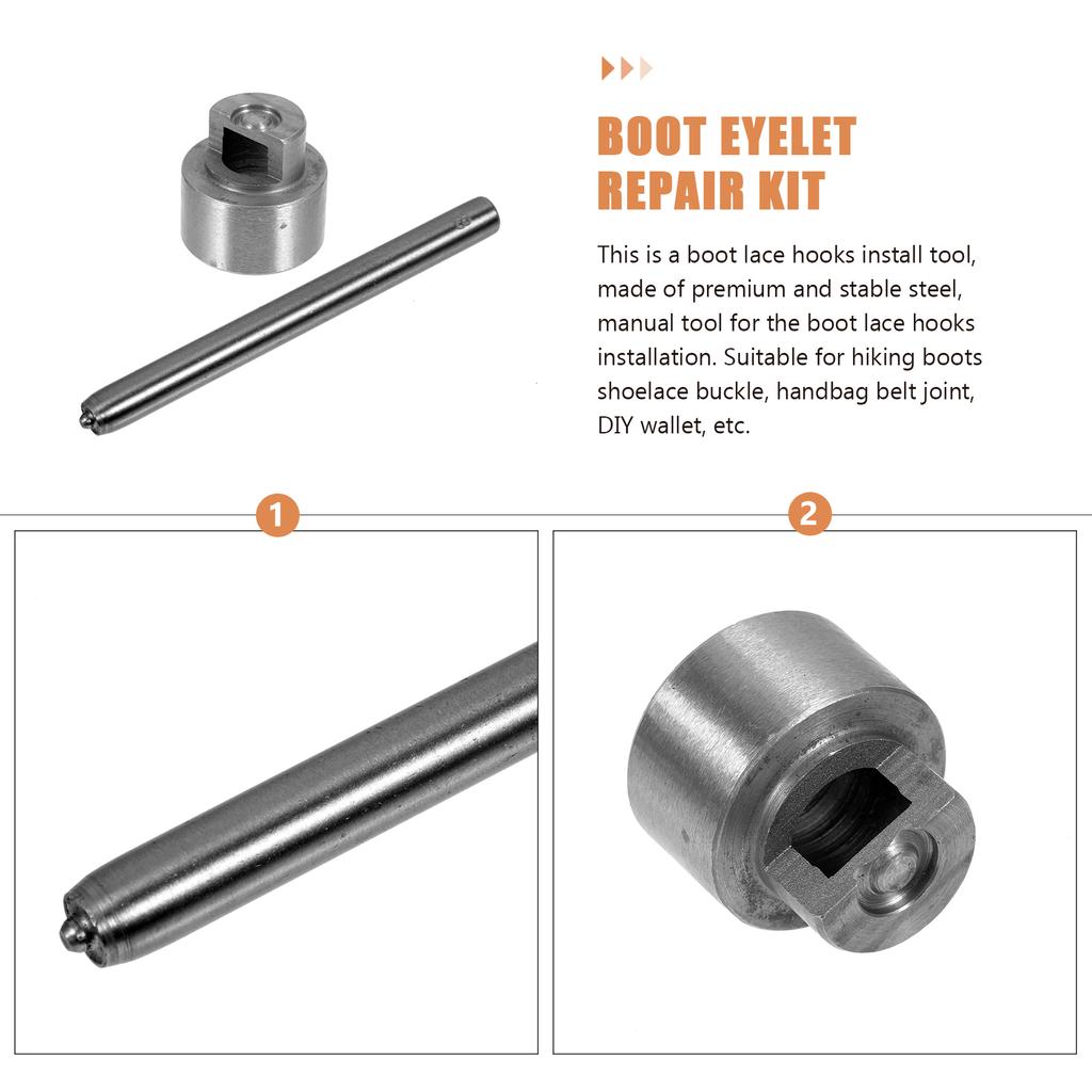 1 Set Steel Boot Hooks Install Tool Shoe Buckle Eyelet Repair Kit For Boots Shoelace Buckle Handbag Belt Joint DIY Wallet Eyelet