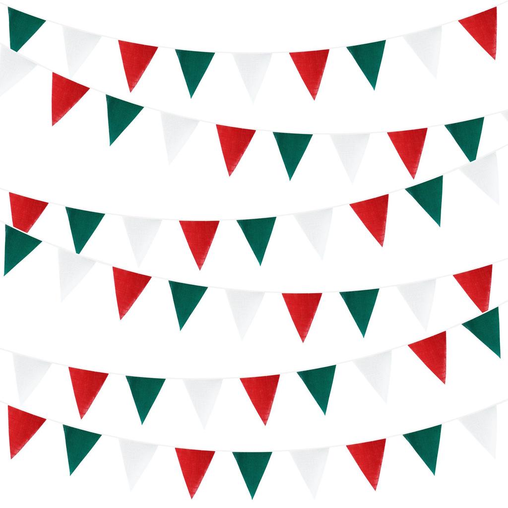 Bandierine Triangolari in Lino Giallo Degradé da 5 Metri (18 pezzi) per Decorazioni di Matrimonio, Festa o Compleanno