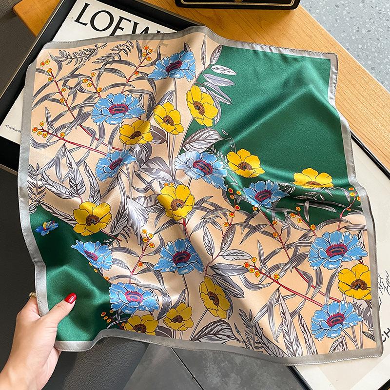 100% Silk Scarf Bandana Women Square Scarves Wrap Kerchief Mulberry Spring Fashion Luxury High Quality Headband Hijab Shawls
