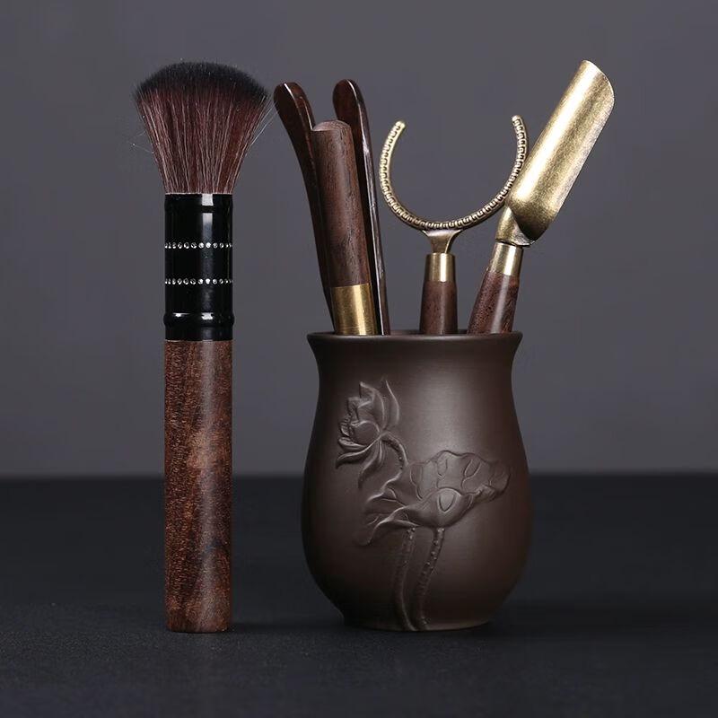 

Jiakangming Zisha Tea Ceremony Six Gentlemen Set with Ebony Storage