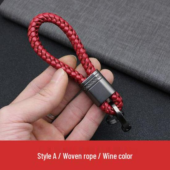 Creative Woven Rope Car Keychain - Cute Waist-Hanging Key Holder for Men & Women