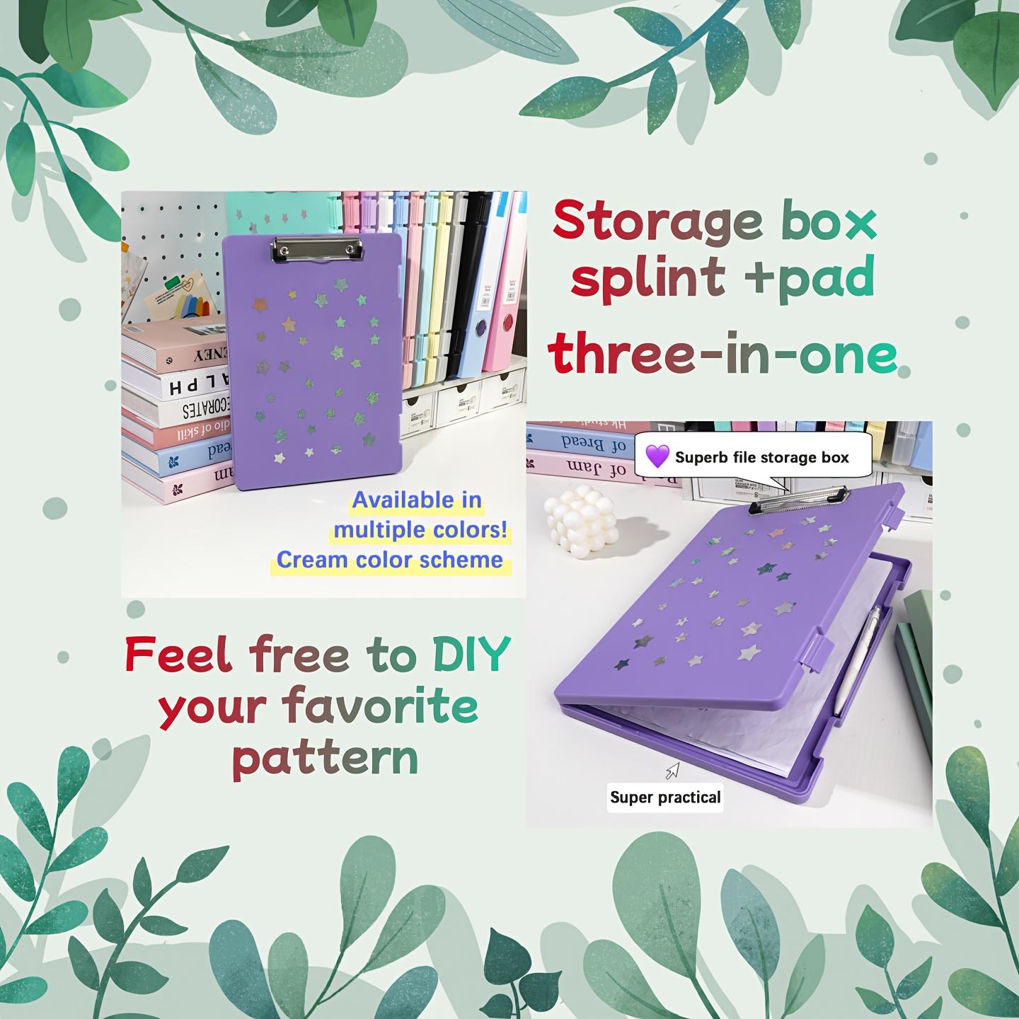 

3 in 1 Multi-Functional File Folder, A4, Large Capacity, Plastic, for Student, Office, Document Organization, Shelf Dividers фіолетовий