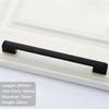 4/10PCS Modern Black Cabinet Handle Square Furniture Hardware Aluminum Alloy Kitchen Door Knobs Cupboard Wardrobe Drawer Pulls