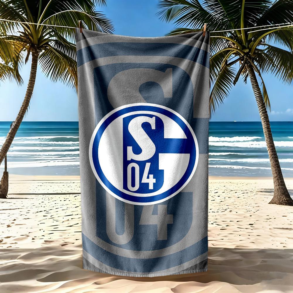 Telo Mare Fc Schalke Asciugatura Rapida Morbido Microfibra Confortevole Leggero